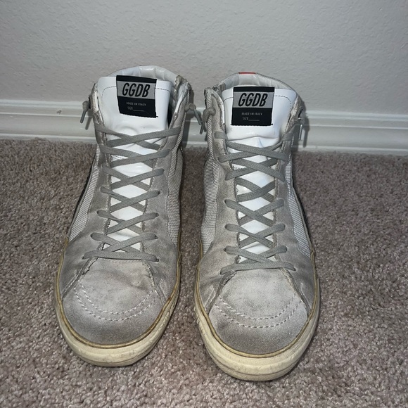 Golden Goose Slide in White Mesh with White Star size US 11.5 - Picture 5 of 6